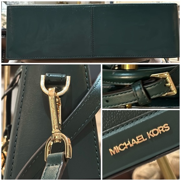 MICHAEL Michael Kors Jessie Large Tote Satchel in Racing Green, BNWT - Picture 7 of 16